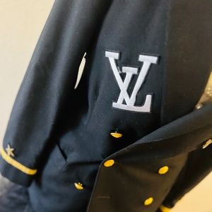 SOLD🔥🔥🔥Vintage LV inspired black and gold blazer